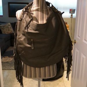 Fringe leather bag